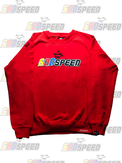 G.O.D.SPEED™ Redeemer Red Long Sleeve - Embroidered